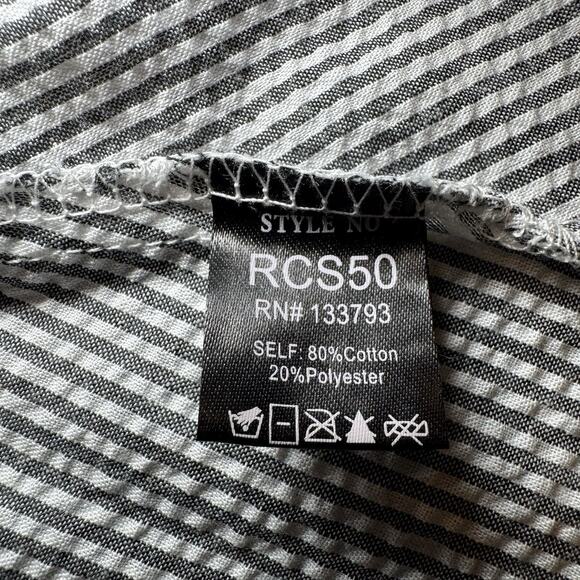 POL Women’s Striped Skirt S/M Gray And White Boho Festival Beach - Picture 5 of 5